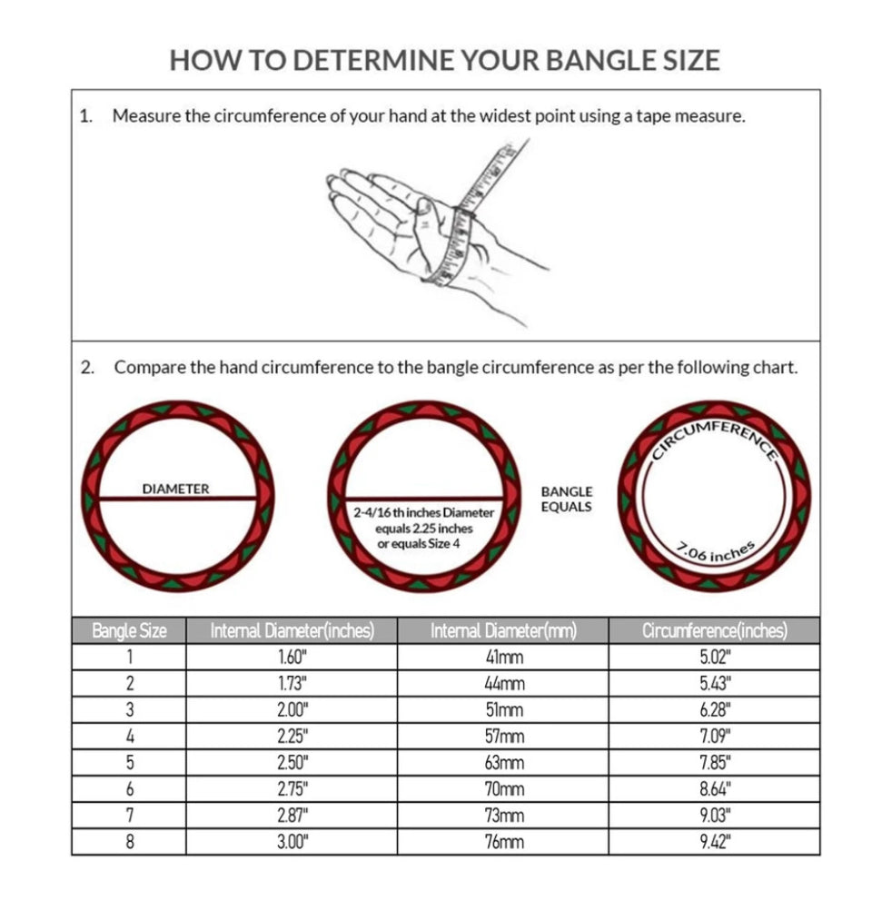 22k White Gold Plated 6 pc Bangle Set